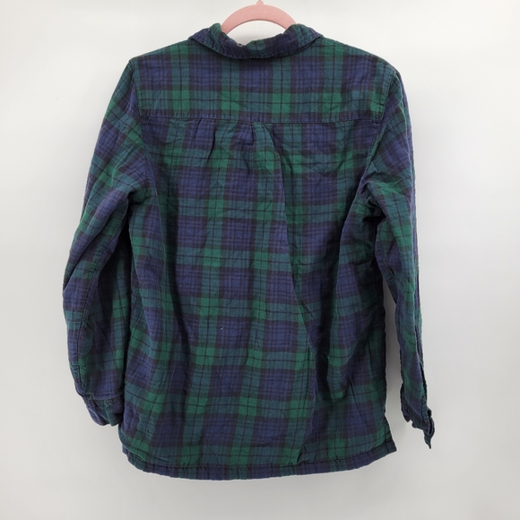 L.L. Bean plaid Sherpa lined shirt jacket shacket XS green - Picture 2 of 3